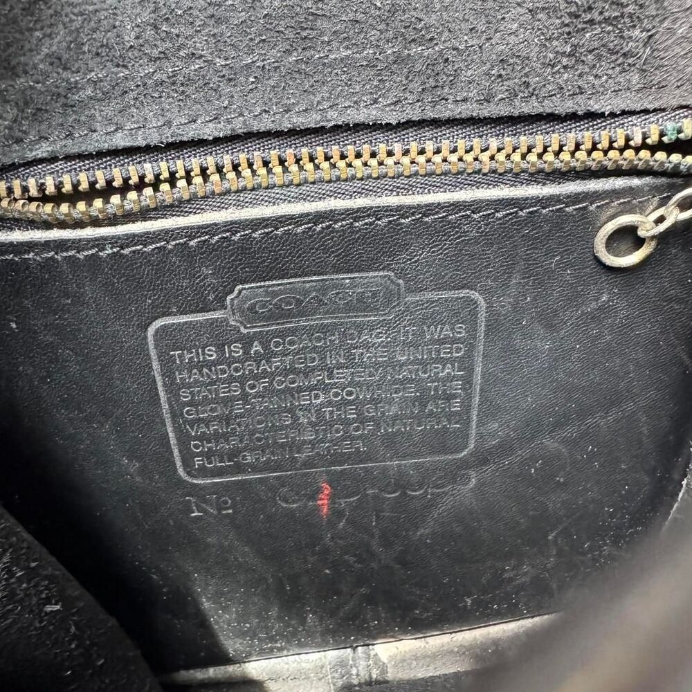 Coach Murphy Vintage 80s 90s Black Genuine Leather Crossbody Bag 9930 - Picture 6 of 7